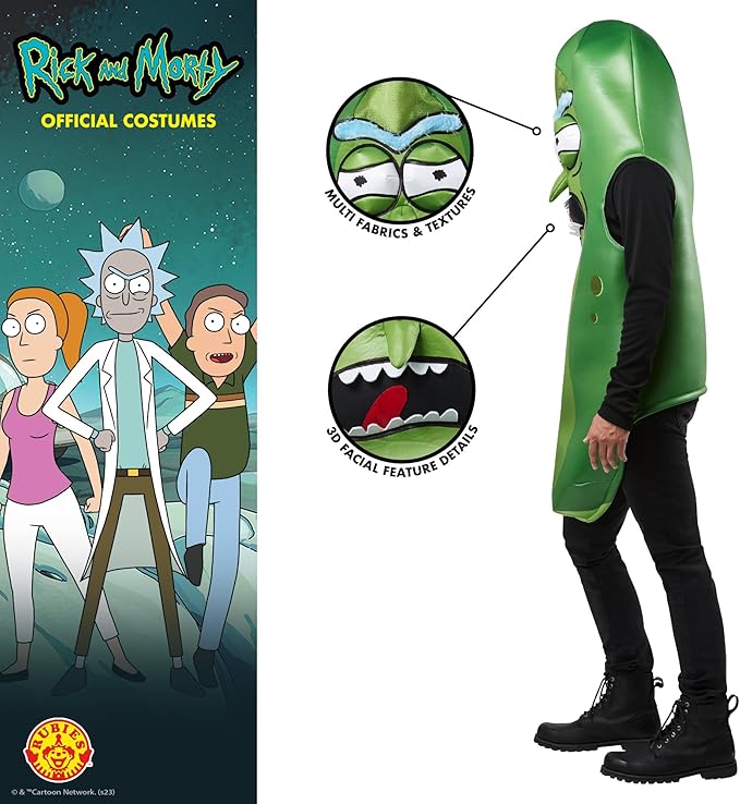 Rubies Rick And Morty: Rick Sanchez Pickel Rick Costume Tunic for Adults, Men's One Size