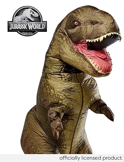Rubies Jurassic World: T-Rex Inflatable Costume for Adults, Unisex One Size