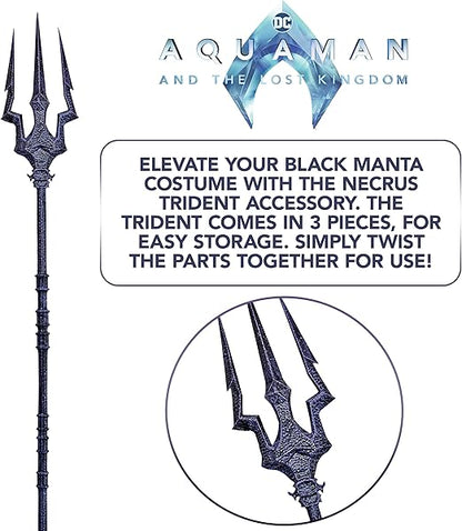 Rubies DC Aquaman and the Lost Kingdom: Necrus 3-piece Trident for Adults, Men's