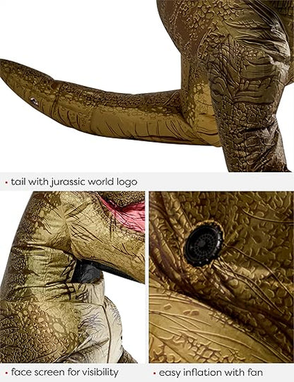 Rubies Jurassic World: T-Rex Inflatable Costume for Adults, Unisex One Size