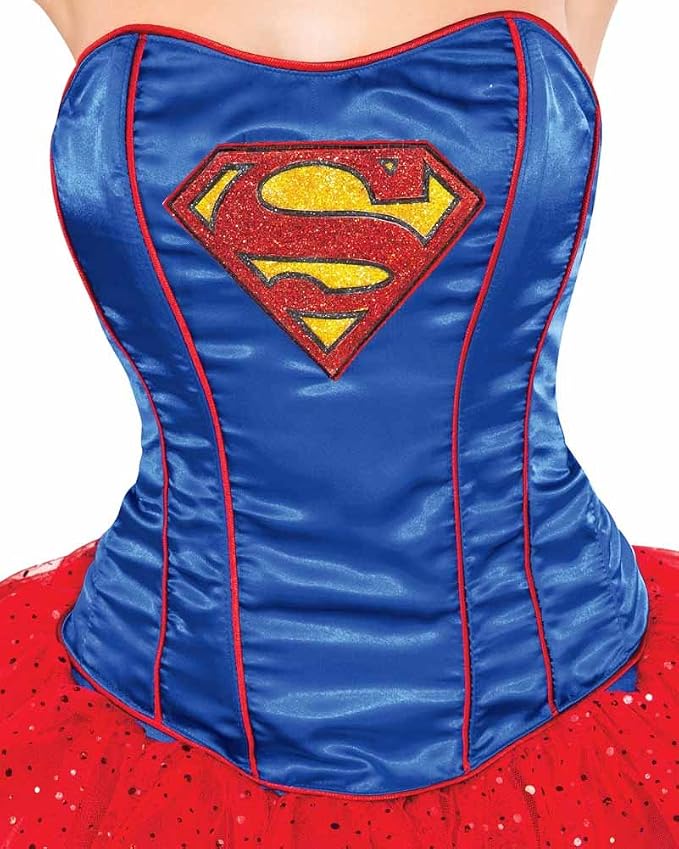 Supergirl Adult Corset Costume and Accessory (Used)