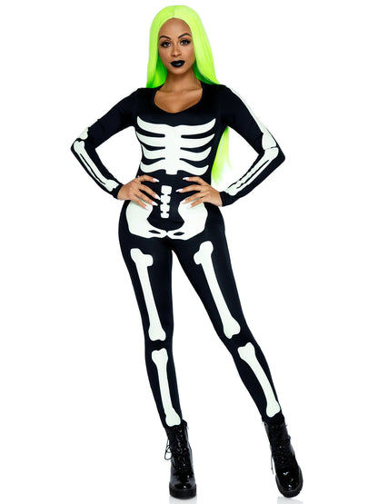 Leg Avenue 85346 Glow-in-the-Dark Skeleton Catsuit 