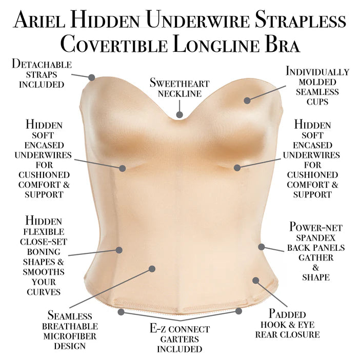8541 Ariel Hidden Underwire Longline Bra