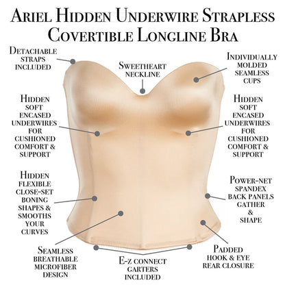 8541 Ariel Hidden Underwire Longline Bra