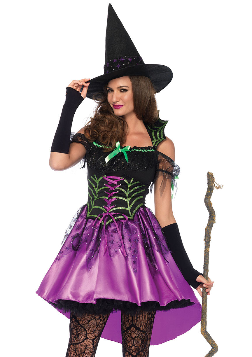 LEG AVENUE 2 PC SPIDERWEB WITCH DRESS