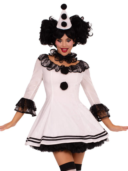 Leg Avenue 3 PC. Pierrot Clown Costume
