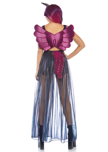 Leg Avenue 4 Pc Galaxy Unicorn, Purple,