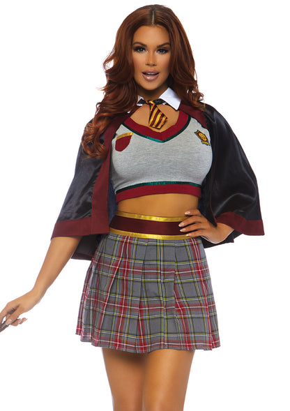 Leg Avenue 3 Pc Spellbinding School Girl, Multicolor,