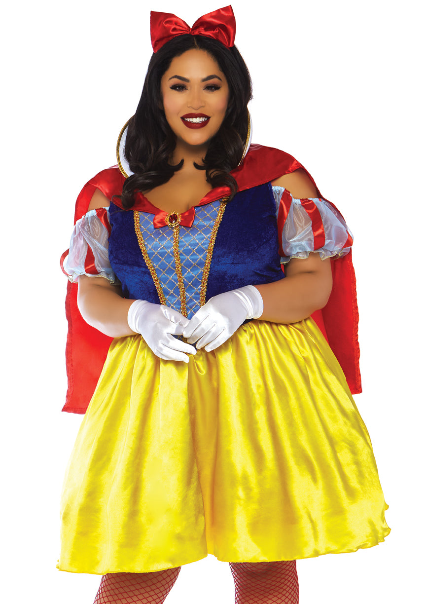 Leg Avenue 2pc Fairytale Snow White, Multicolor, 1X-2X