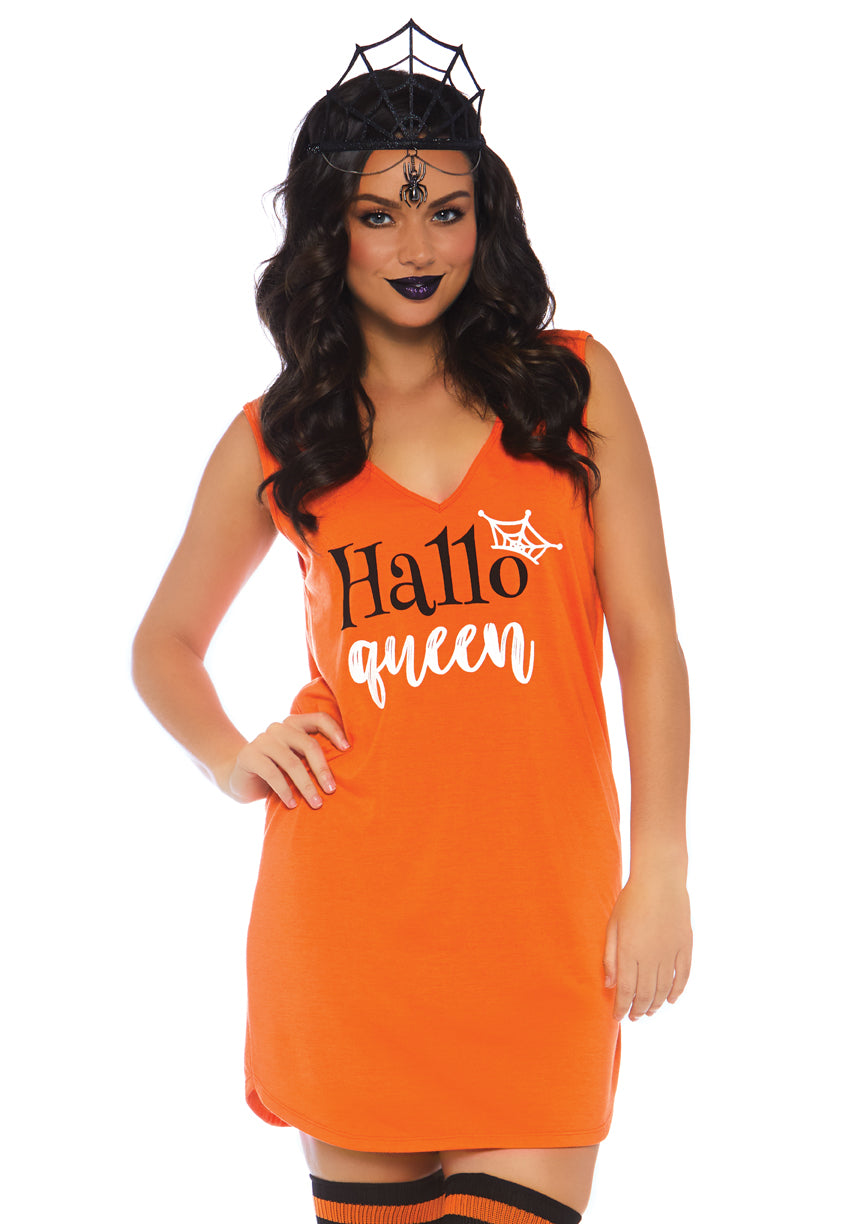 Leg Avenue Halloqueen Jersey Dress, Orange, 