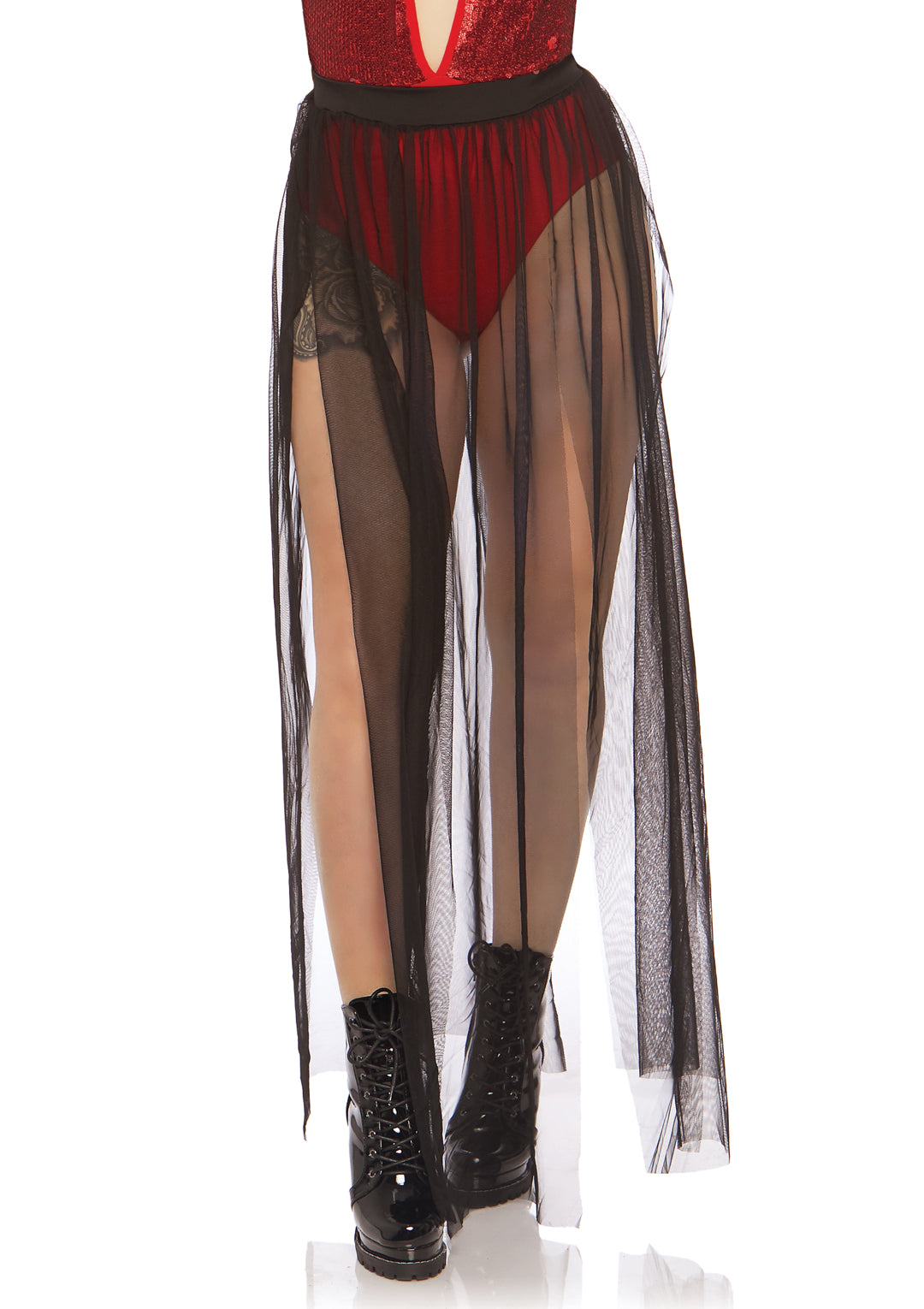 Multi Slit Sheer Skirt