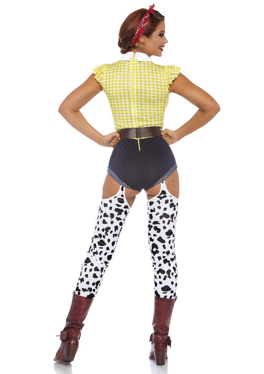 Leg Avenue 3 Pc Giddy Up Cowgirl, Multicolor,
