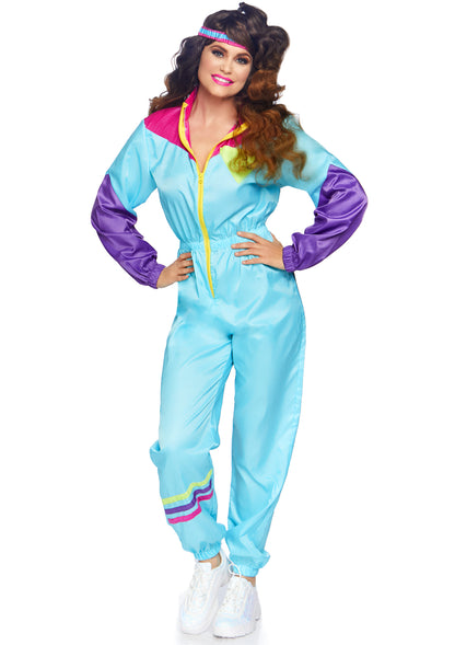 Leg Avenue 2 Pc Awesome 80s Track Suit, Multicolor,/