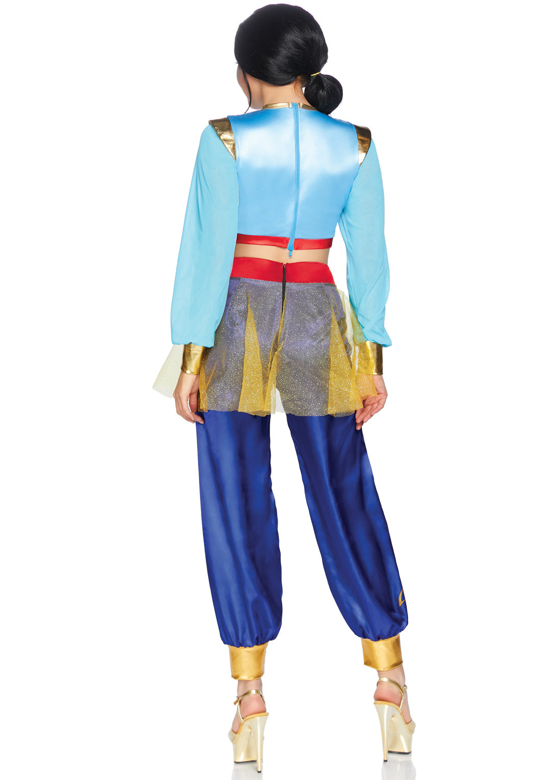 Leg Avenue 2 PC Genie, includes keyhole crop top with coin trim and harem pants with lamp accent