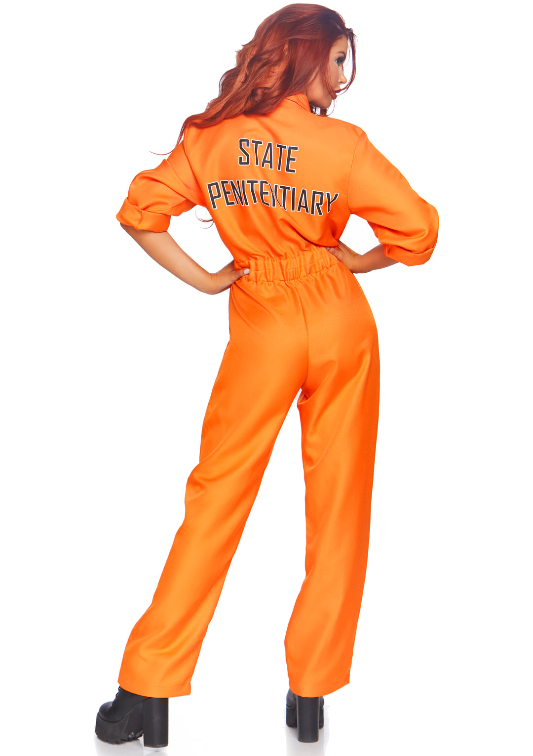 Leg Avenue Prison Jumpsuit, Orange, O/S