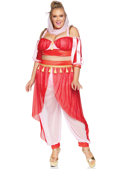 Leg Avenue 3 PC Dreamy Genie, includes bra top, layered harem pants with built in panty, and matching veil
