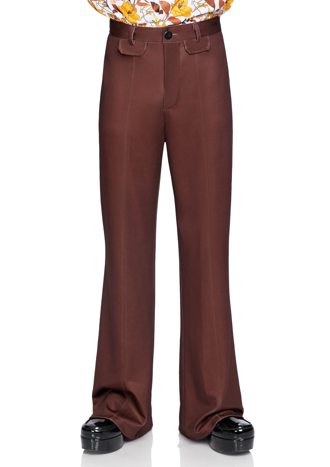 Leg Avenue Men's Bell Bottom Pants BROWN