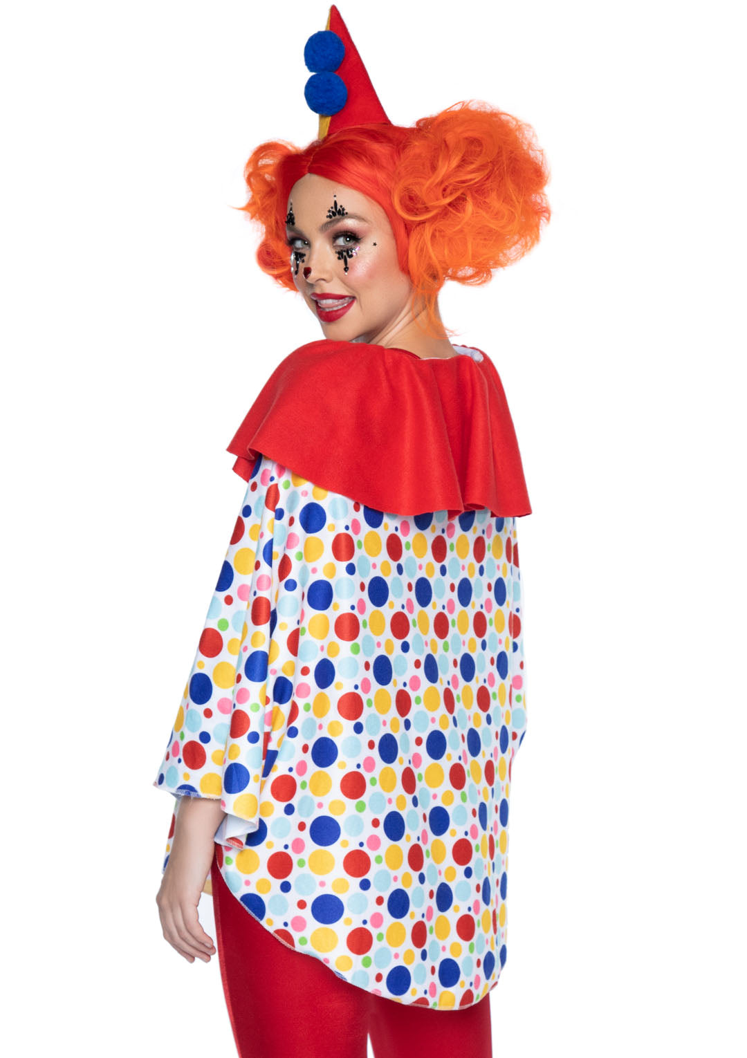 Leg Avenue 2 PC Clown Poncho, Multi, One Size