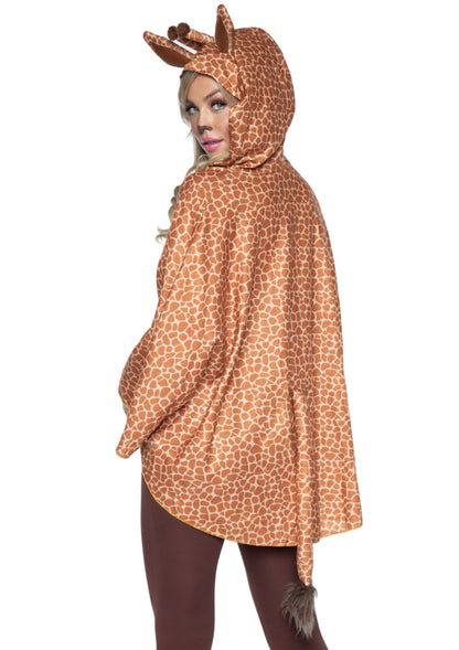 Leg Avenue Giraffe Poncho, Tan, One Size
