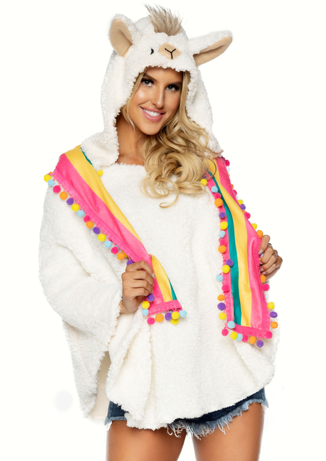 Leg Avenue Llama Poncho, Multi, One Size