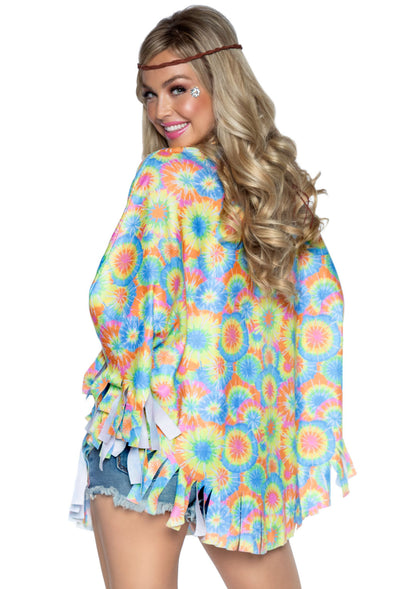 Leg Avenue 2 PC Hippie Poncho, Multi, One Size