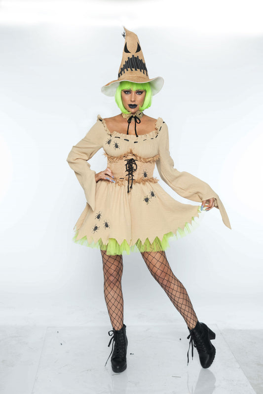 Leg Avenue 3 PC Bugged Out Baddie, Tan, 