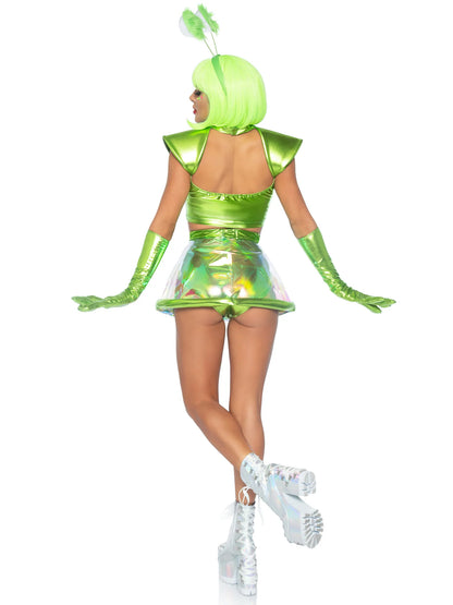 Leg Avenue 5 PC Beam Me Up Babe, Green,