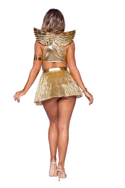 Leg Avenue 4 PC Golden Angel Costume, Gold