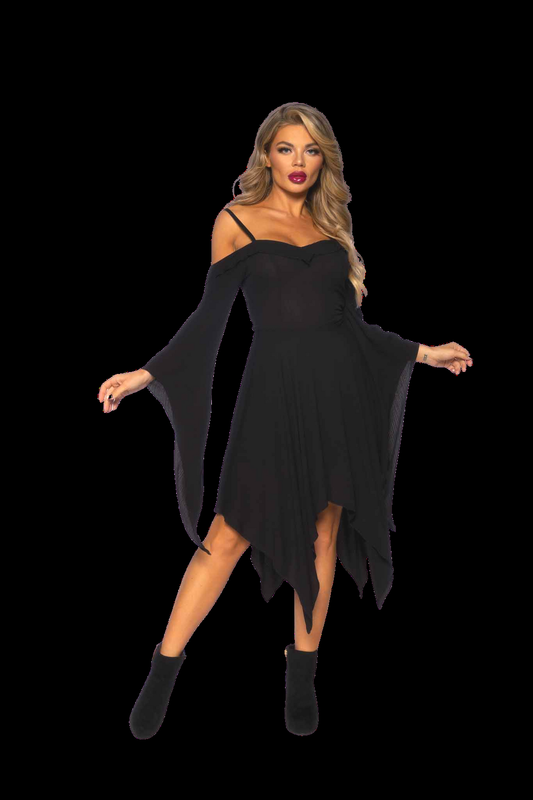 Cotton Gauze Bell Sleeved Peasant Dress