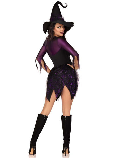 Leg Avenue 2 Piece Mystical Witch, Black/Purple, M