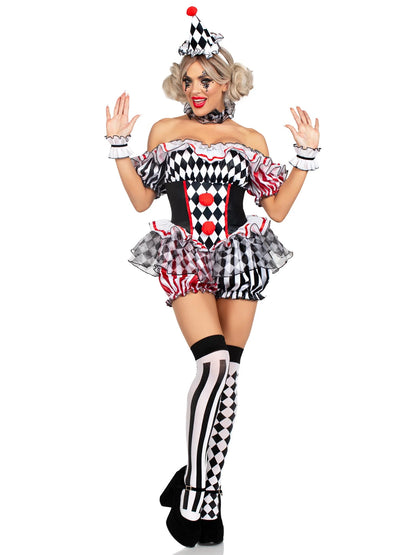 Leg Avenue 4 PC Darling Harlequin, 