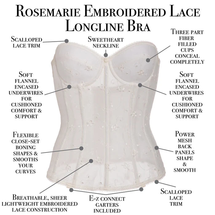 8900 Rosemarie Embroidered Lace Bridal Bra