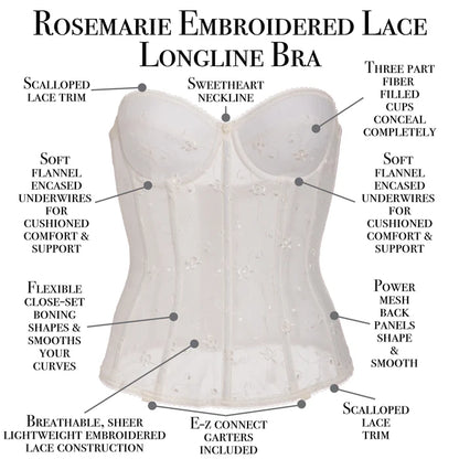 8900 Rosemarie Embroidered Lace Bridal Bra