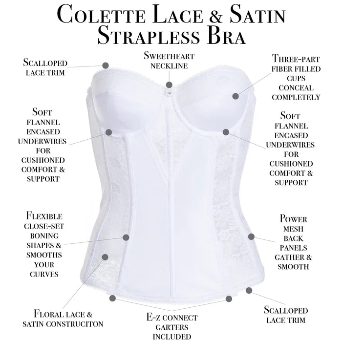 8949 Colette Lace Longline Bridal Bra (Used)