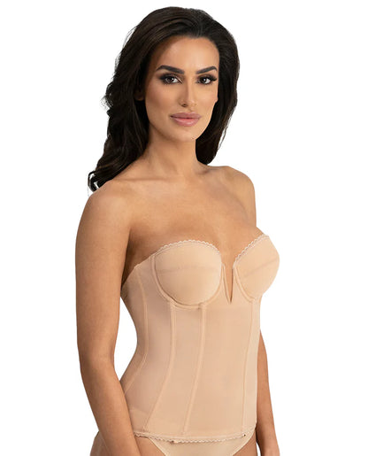 8990 Vivienne Deep Front Plunge V-Wire Longline Strapless Bridal Bra