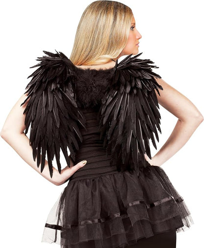 Black Angel Feather Wings