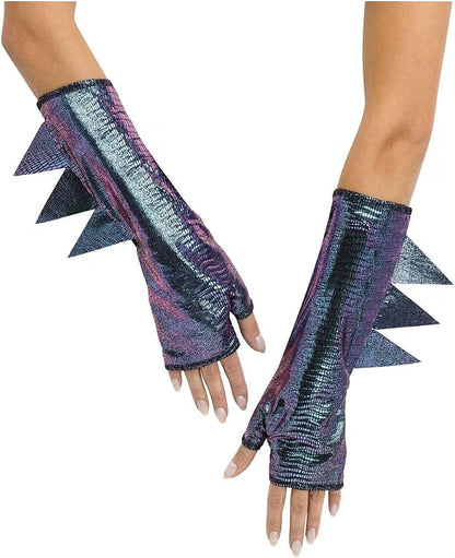 Blue Dragon Fantasy Beast Arm Sleeves Costume Accessory