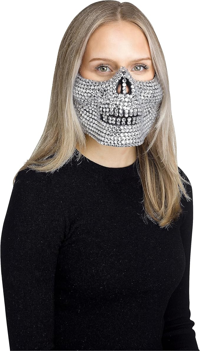 Bling Half Skull Mask