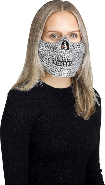 Bling Half Skull Mask