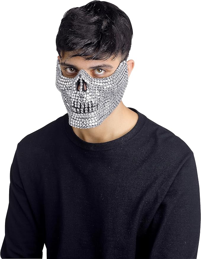 Bling Half Skull Mask