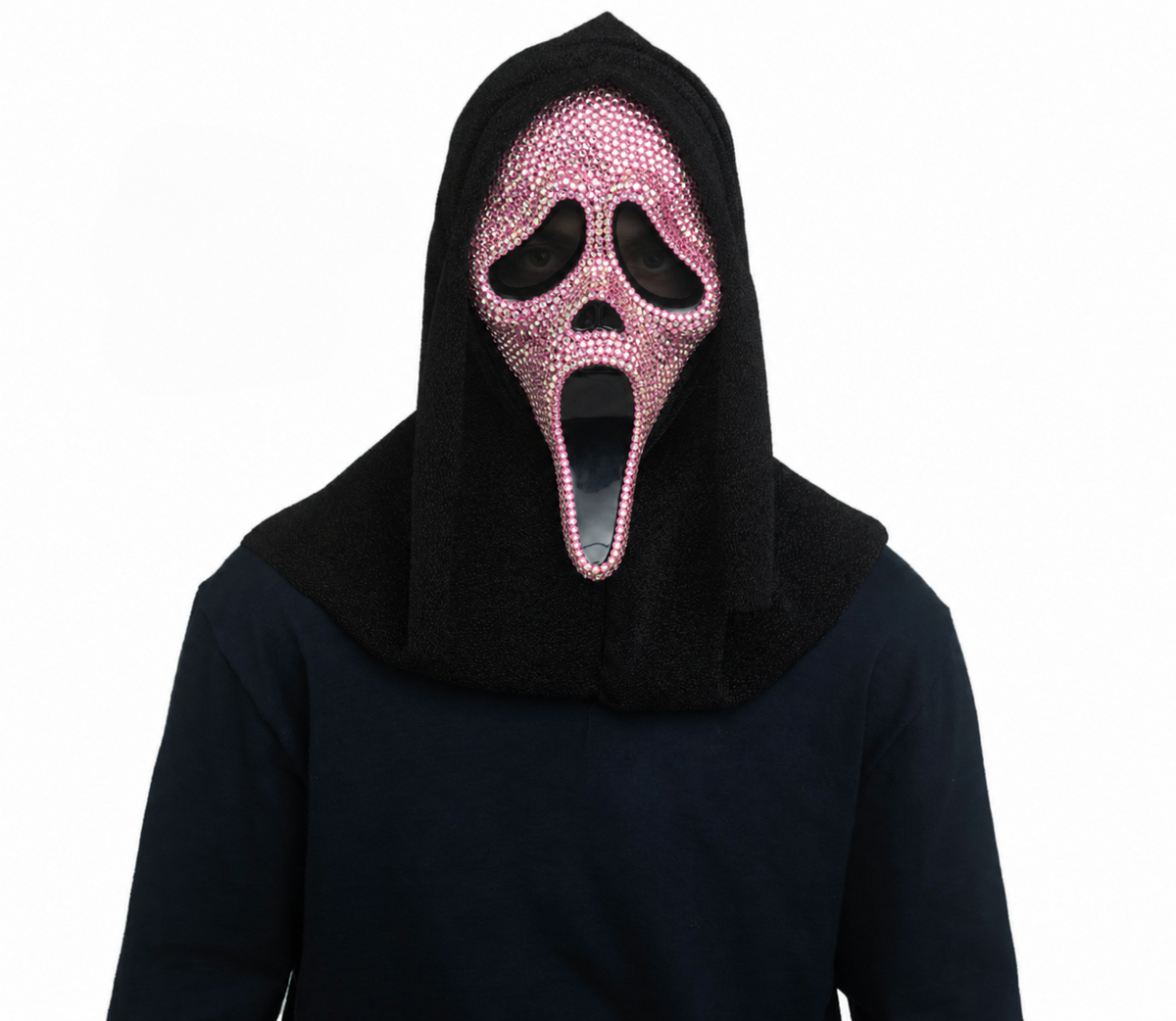FUN WORLD Ghost Face Pink Rhinestone Bling Full Mask SCREAM
