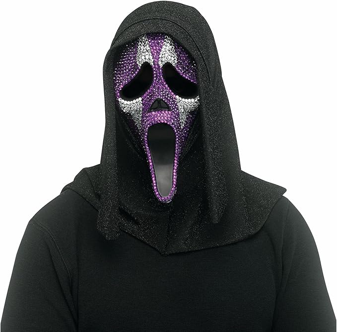 Fun World Ghost Face Jester Bling Mask