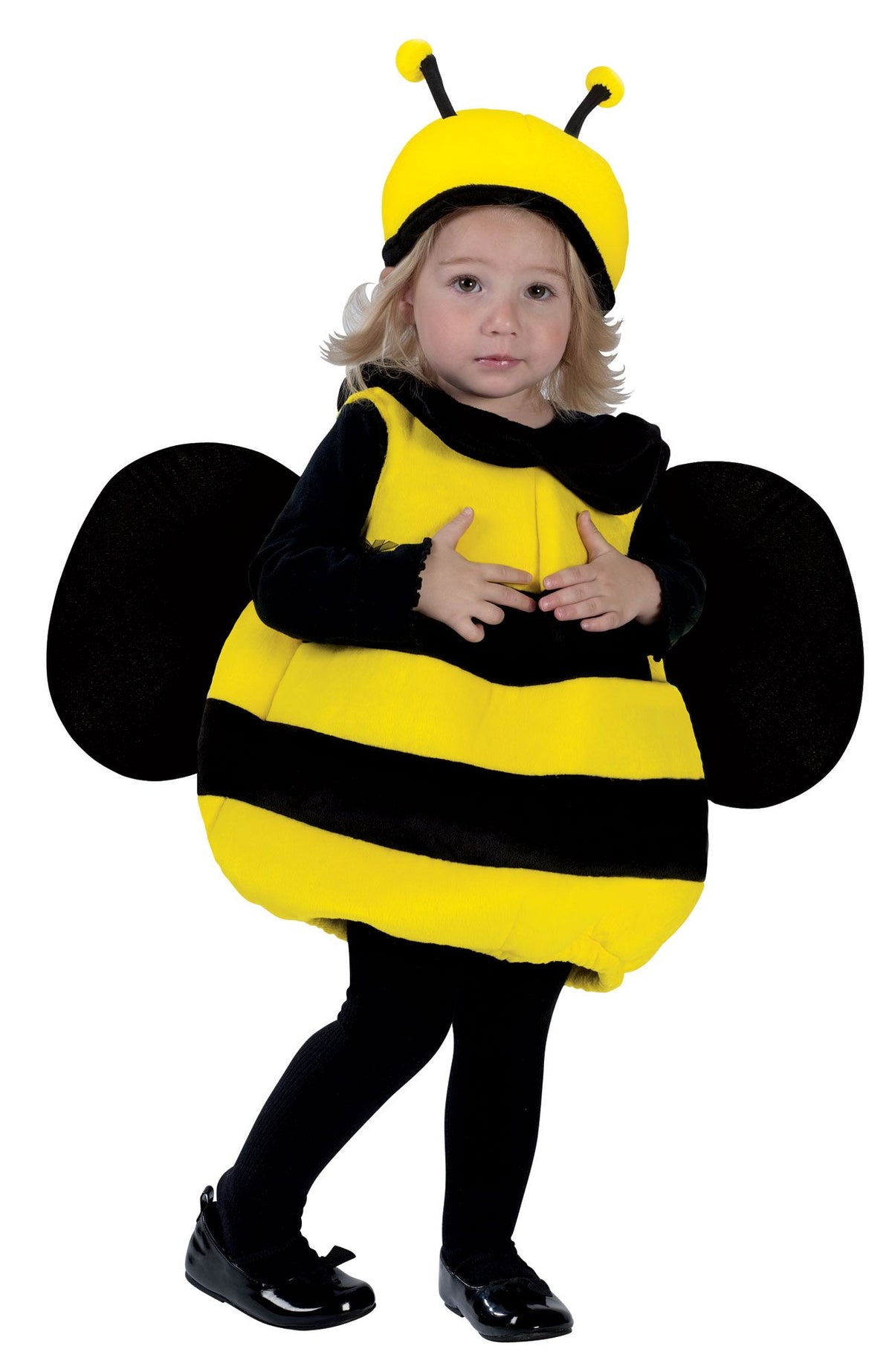 Fun World Toddler Girls Lil Bumble Bee Costume Plush Bumblebee Outfit