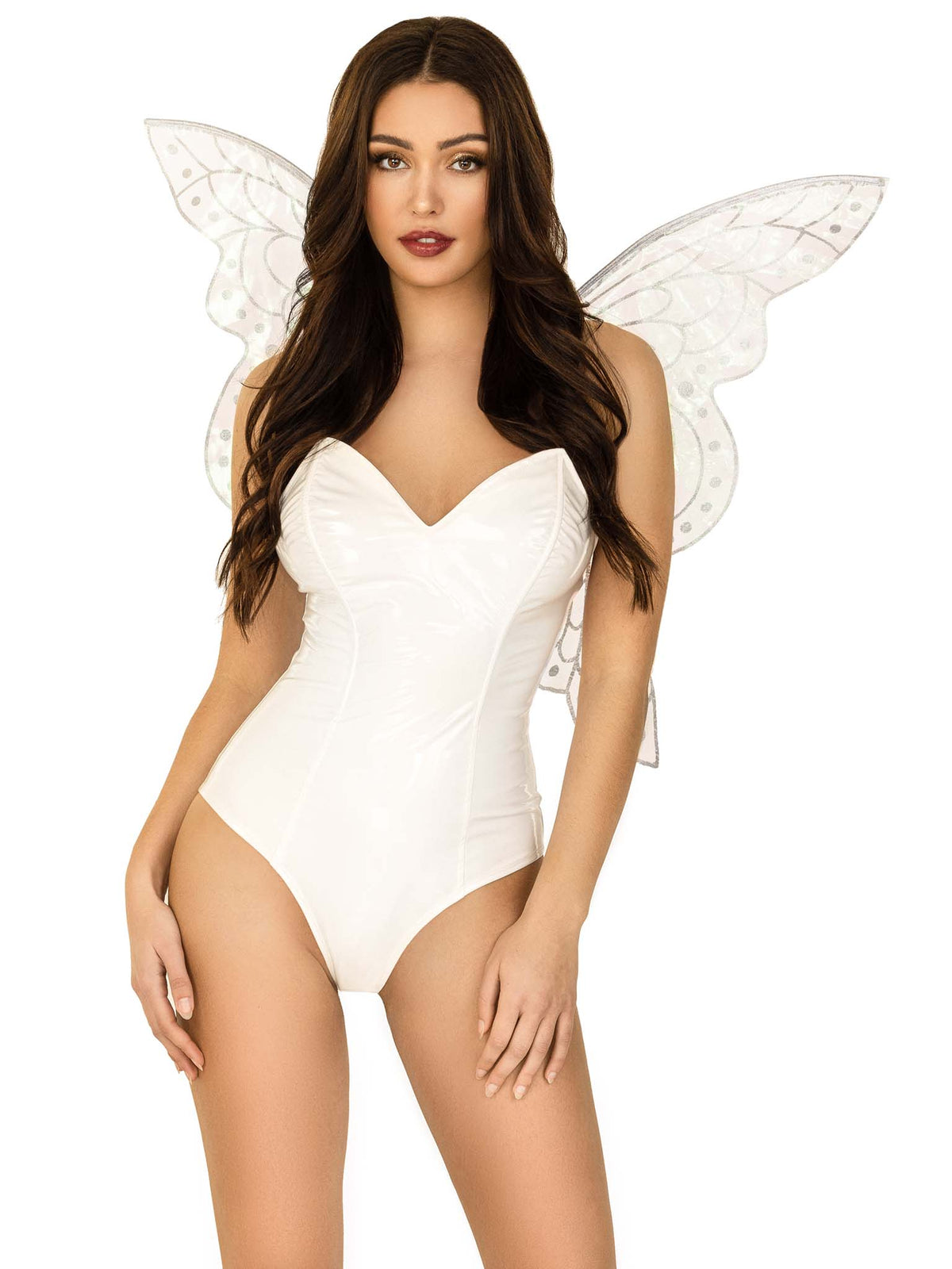 Iridescent Glitter Fairy Wings With Flower Accent