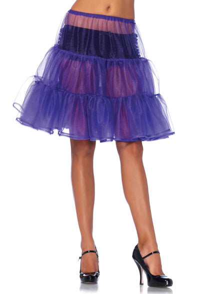 Women’s Shimmer Organza Knee-Length Petticoat Skirt