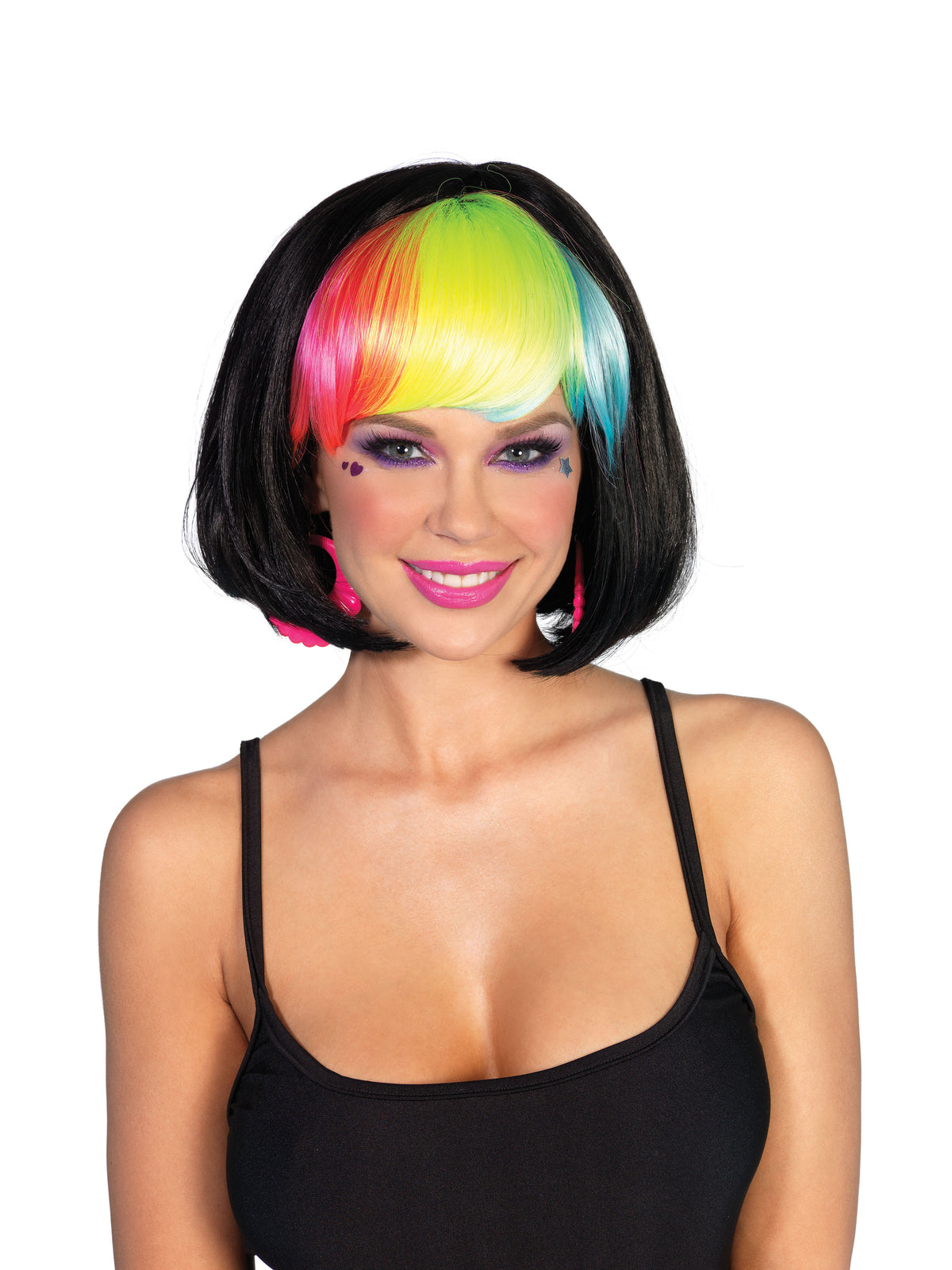 Pop Rainbow Bang Bob Wig
