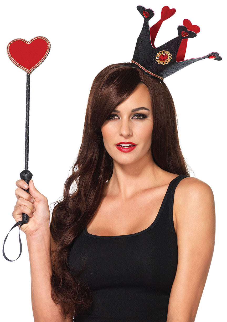 2 Piece Royal Crown Headband & Heart Scepter
