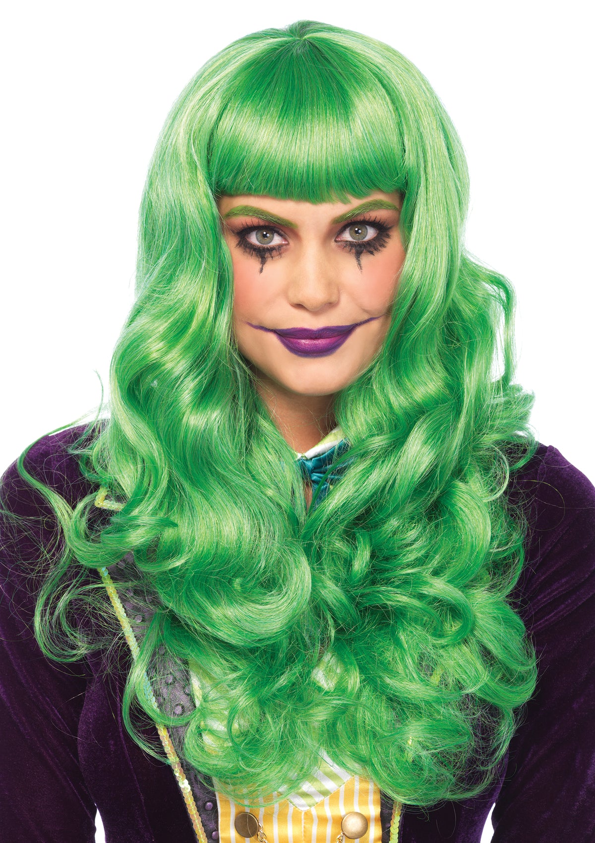 24 Inch Long Wavy Bang Wig
