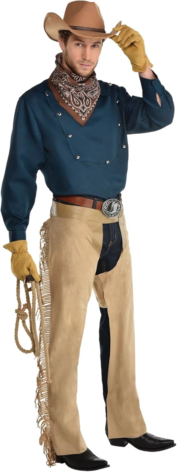 Adult Cowboy Wrangler Chaps – Western Costume Accessory