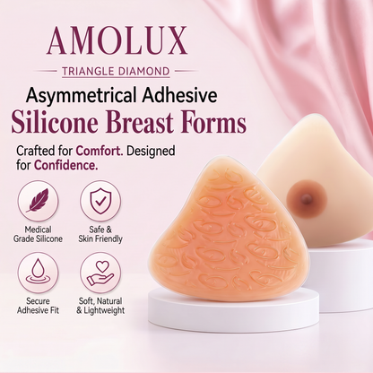 Amolux Envy Body Shop Triangle Diamond Asymmetrical Silicone Breast Forms